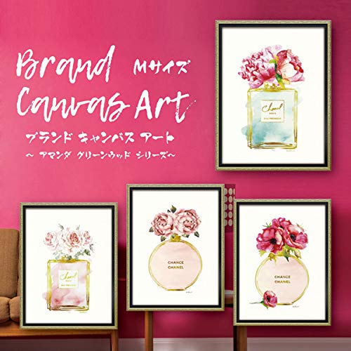 Amazon.co.jp: 絵画 ブランド キャンバスアート「ゴールド パフューム